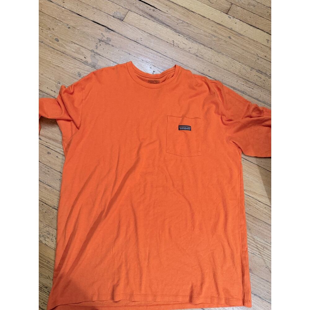 Patagonia P-6 Logo Pocket Tee Redtail Rust XXL